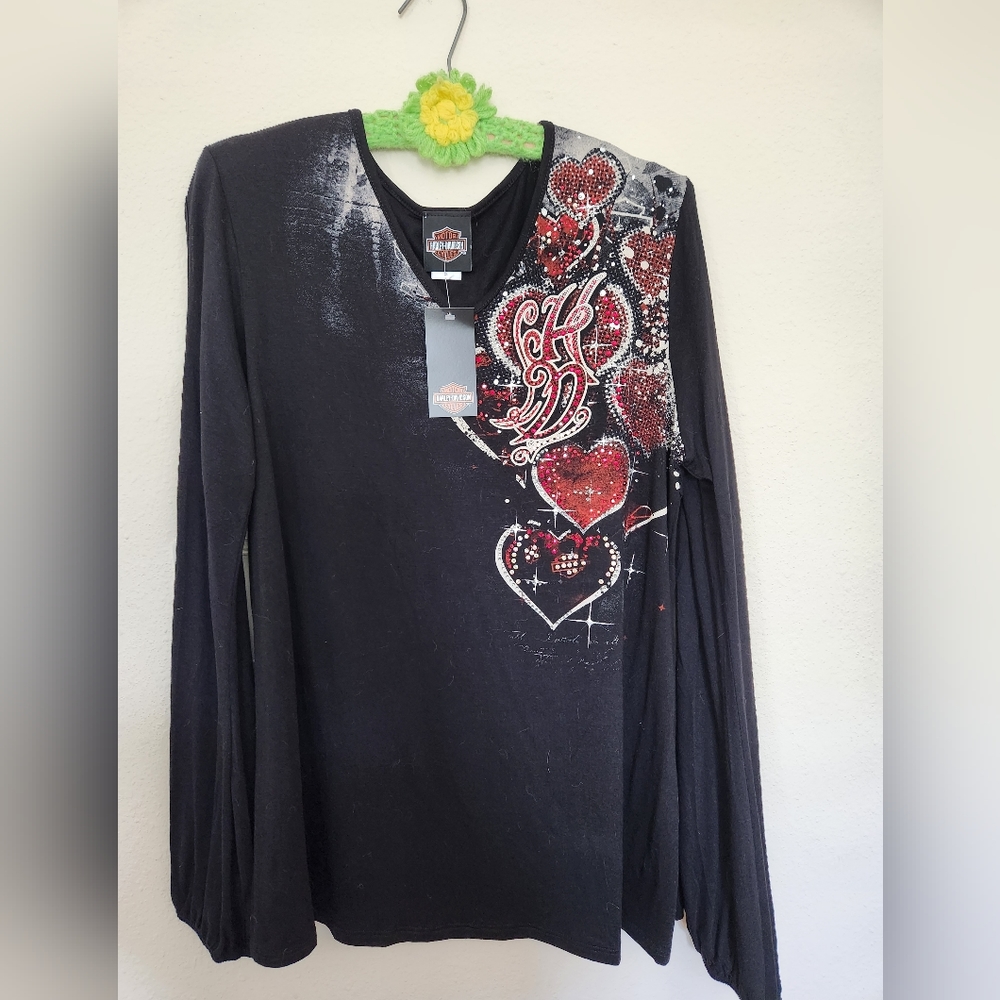 Genuine Harley Davidson Rhinestone top
